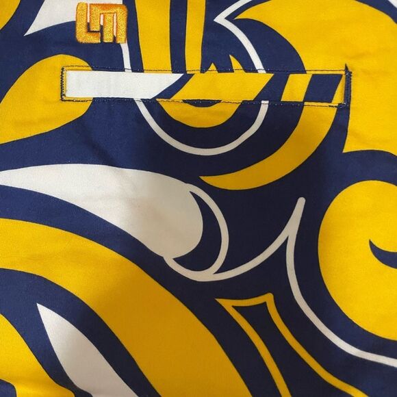 Loudmouth Golf Men’s Shorts Discontinued Size 36 Blue & Gold Splash - Picture 7 of 7